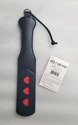 Sportsheets Sex & Mischief Heart Paddle Black SS09931 - Image 1 of 4