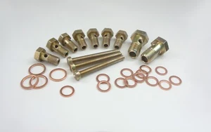 Hohlschrauben Set gelb vz. für VW Dasher Rabbit Golf Scirocco Audi 80 90 Coupe - Bild 1 von 2