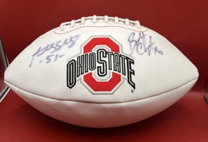 Ohio State Football handsigniert von Anthony Schlegel & Bobby Carpenter - Bild 1 von 5