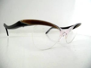 Vintage Birch Black & Sparkly Gold Cats Eye Glasses - Picture 1 of 4