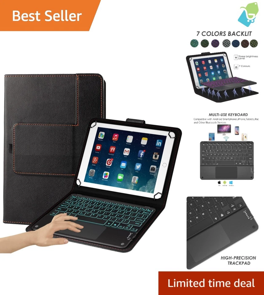 Premium Multi-Functional Bluetooth Keyboard Case with Touchpad for 9-11" Tablets - Image 1 of 4