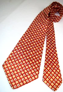 Neck Tie VTG 30s 40s Country Science Geometrics Foulard Tie 48.5" x 4.25" - Picture 1 of 7
