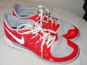 2015 Mens Nike Free 5.0 "Nike ID" Red/White/Gray/Black Running Shoes Size 12W  - Picture 1 of 12