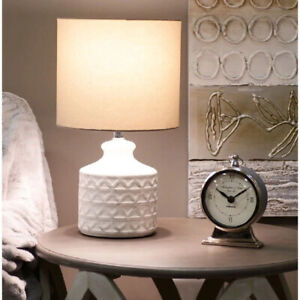 Better Homes & Gardens Diamond Weave Ceramic Table Lamp with LED Bulb
