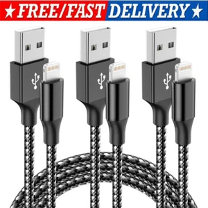 1/3 Pack Fast Charger Cable Heavy Duty For iPhone 13 12 11 X XR 8 Charging Cord - Picture 1 of 7