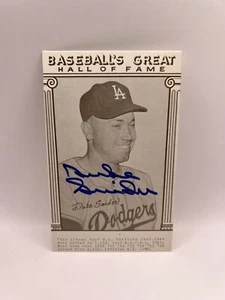 Duke Snider Signed Baseball’s Great Hall Of Fame Exhibits Postcard Beckett Auto - Picture 1 of 3
