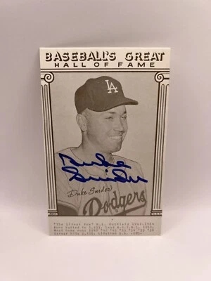 Duke Snider Signed Baseball’s Great Hall Of Fame Exhibits Postcard Beckett Auto - Image 1 of 3