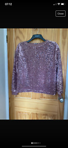 Ladies pink sparkly top size 10 from Next 