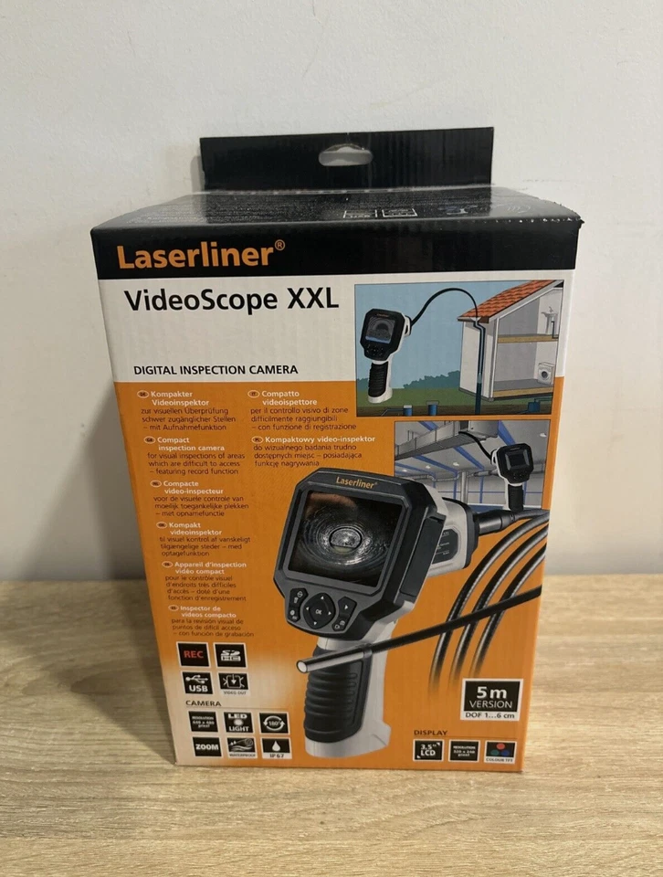 Laserliner 9mm Inspection Camera 1.5m & 5m Probe Length, 320x240pixels - Image 1 of 1