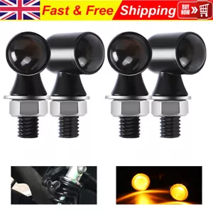 4X Motorcycle LED Turn Signal Light Bullet Indicators Blinker Lamp Motorbike 8mm - Picture 1 of 12