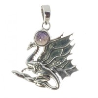 Drache Iolith Anhänger 925er Silber Schmuck - Neu