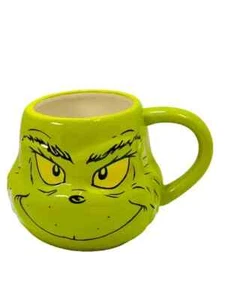 The Grinch Mug 3D Face Tea Coffee Novelty Cup Gift Merry Christmas Dr Seuss Gift - Picture 1 of 10