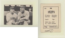 1972 The 1930's Charley O'Leary Rogers Hornsby Charles (Spelled Rodgers on Card)