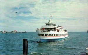 Postcard Chrome Passenger Ferry Nantucket Cape Cod MA P1603 - Picture 1 of 2