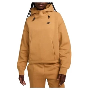 Nike Sportswear Tech Fleece Damen übergroßer Hoodie Flachs FV6322 Größe S 130 $ - Bild 1 von 11