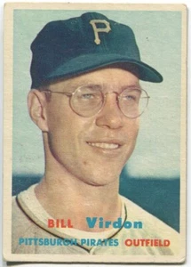 1957 Topps #110 Bill Virdon Pittsburgh Pirates - Picture 1 of 2
