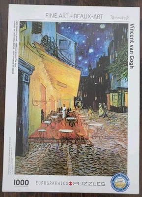 Eurographics Vincent Van Gogh Puzzle Cafe Terrace At Night 1000 Piece New Sealed - Image 1 of 4