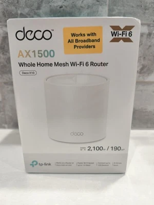 New Sealed TP-Link Deco X10 AX1500 Whole Home Mesh Wi-Fi 6 Router System  - Image 1 of 4