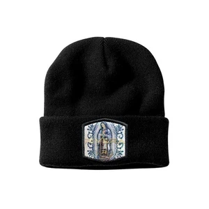 PB Virgen de Guadalupe Beanie Knit Cap Hat Warm Solid Color Winter Blank Shiny - Picture 1 of 1