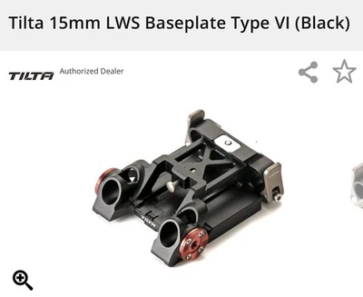 [NUEVO-CAJA SIN ABRIR] Placa Base Tilta 15mm LWS Tipo VI (Negro) Foto 1 de 4