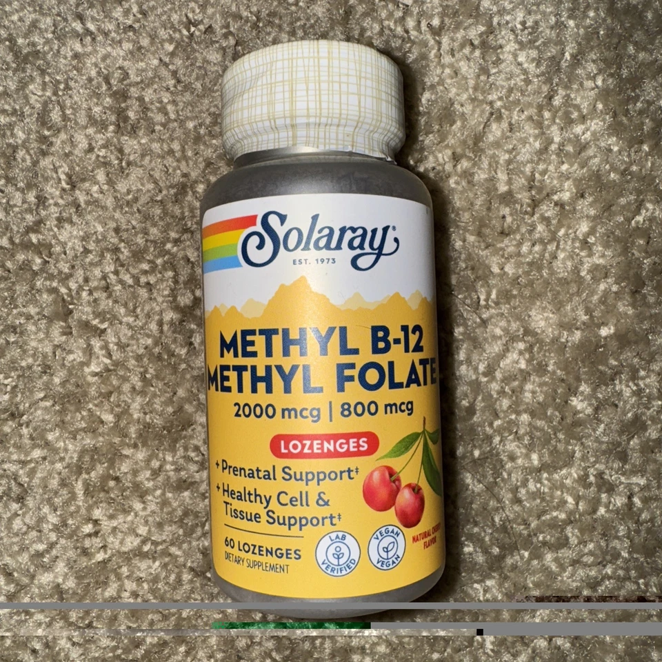 Solaray Methyl B-12 + Methyl Folate 60 VegCap Foto 1 de 1