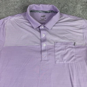 Puma Camicia Uomo Grande Rosa Manica Corta Performance Polo - Foto 1 di 9