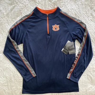 Youth Auburn Tigers 1/4 Zip Pullover Shirt, Large (16/18) by Colosseum - Image 1 of 3