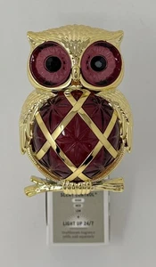 BATH BODY WORKS GOLD OWL NIGHT LIGHT UP SCENT CONTROL WALLFLOWER PLUG IN HOLDER - Picture 1 of 5
