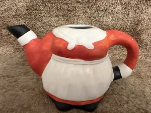 VINTAGE RED AND WHITE TEAPOT~~NO LID 5" TALL - Picture 1 of 6
