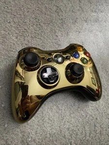 Official Microsoft Xbox 360 Gold Chrome Limited Controller CLEAN - Picture 1 of 19