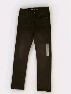 NWOT Old Navy 360 Degree Stretch Black Denim Straight Leg Boys Jean Size 12 Slim - Picture 1 of 7