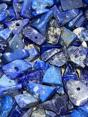 Lapislazuli Perlen Splitter mit Loch mind. 200Stück Edelstein Heilstein Kristall - Bild 1 von 4