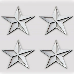 Kit emblema ACC-4 piezas estrella náutica acero inoxidable/cepillado - Imagen 1 de 1