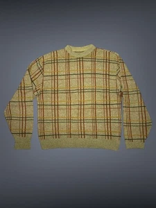 Vintage 50s Pendleton 100% Virgin Wool Sweater Mens XL Plaid Oregon USA Preppy - Picture 1 of 11
