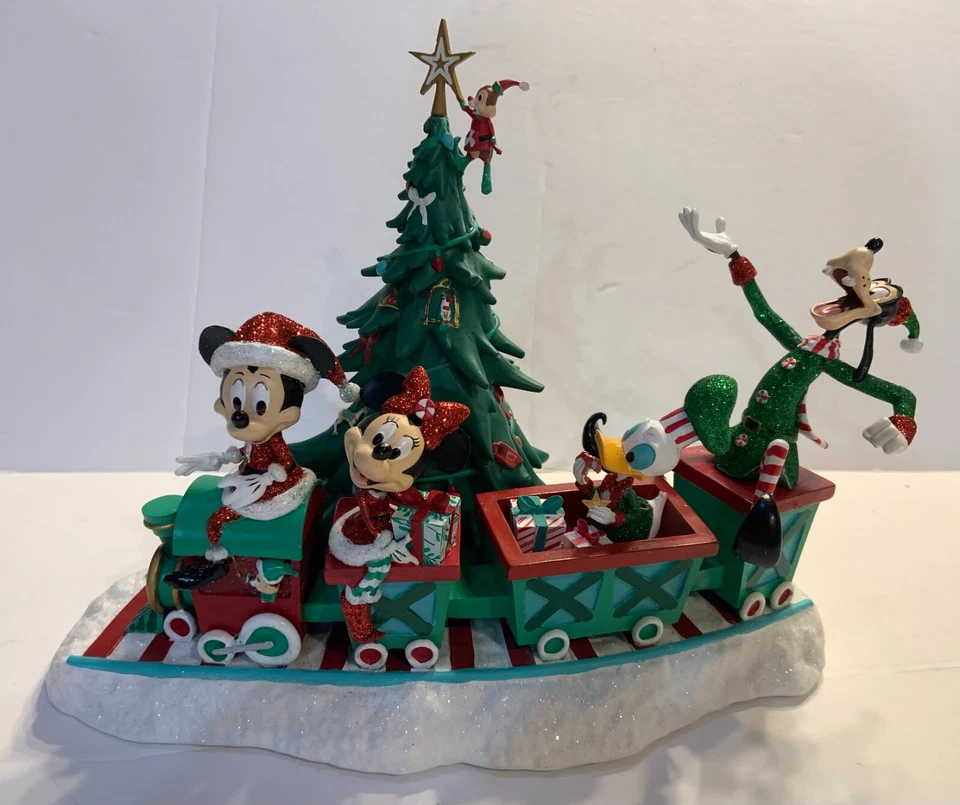 Disney Mickey Mouse & Friends Musical Holiday Train Figurine Christmas