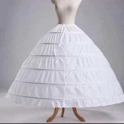 Enagua de novia blanca para mujer crinolina vestido de novia falda interior de 6 vueltas Foto 1 de 3