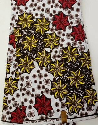 Estampado de cera africana Ankara de alta calidad y exclusivo, 100 % algodón, se vende por 6 yardas Foto 1 de 2
