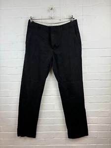 John Lewis | Black Cotton Twill Slim Fit Trousers W36" L33" #CS - Picture 1 of 4