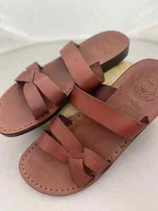 Handgefertigte Kameleder Sandalen Hergestellt im Heiligen Land Schiffe aus Jerusalem - Bild 1 von 8