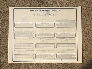 Vintage Original Star Trek The Enterprise Legacy 1755 - 2303 Movie Poster 20x26 - Picture 1 of 6