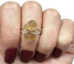 Tourmaline Ring, Size 8, Sterling Silver, Rough Tourmaline, Raw Gemstone - Bild 1 von 7