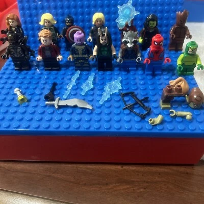 Lego Marvel Minifiguras Lote Mantis Gamora Starlord Groot Spider-Man Rocket Foto 1 de 4