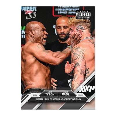 Mike Tyson/Jake Paul - 2024 Boxing Topps NOW Card 3 - Image 1 of 2
