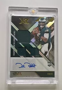 2020 Panini XR - Rookie Triple Swatch Autographs Blue #214 Jalen Hurts /49 (AU, - Picture 1 of 2