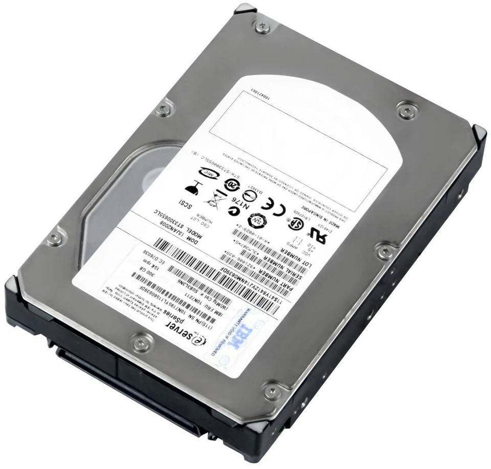 Hard Drive IBM 10N7211 ST3300655LC 300GB 15000U/Min 16MB SCSI U320 3.5'' Inch - Image 1 of 3