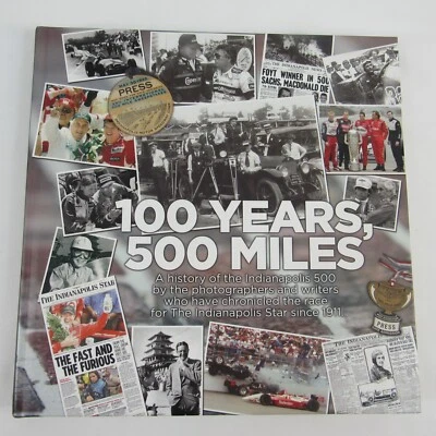 Libro de tapa dura 100 años de historia de la Indy 500 escritores de fotos crónica Indy Star Foto 1 de 4