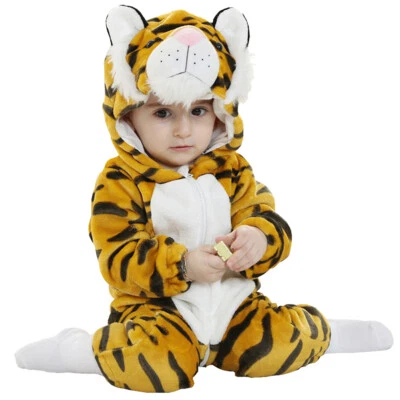 Baby Tiger Costume for Toddler Boys Girls Kids Animal Halloween Party Dress Up - Image 1 of 4