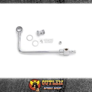 EDELBROCK SINGLE FEED CARBURETOR FUEL LINE KIT CHROME STEEL 3/8" BARB - ED8126 - Picture 1 of 1