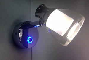 RV Boat 12V LED Chrome Berth Directional Reading Light ON OFF Switch Acrylic Len - Picture 1 of 8