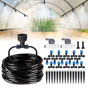 59FT Greenhouse Mist Drip Irrigation Kit Hanging Plant Watering System Garden - Picture 1 of 6